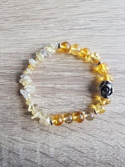 Dames armband Citrien met RVS Rooskraal
