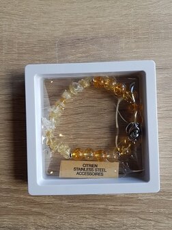 Dames armband Citrien met RVS Rooskraal