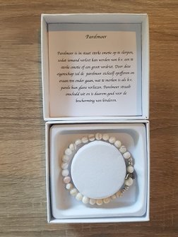 Dames armband Parelmoer met Engelkraal
