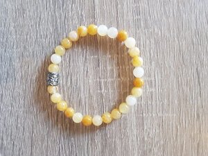 Dames armband Honing-Jade met basickraal