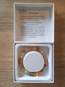 Dames armband Honing-Jade met basickraal