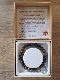 Dames armband Chakra Tijgeroog