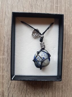 Damesketting van natuursteen Lapis Lazuli