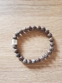 Heren armband Alabasto Jaspis met Basic / Ton kraal