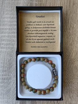 Heren armband Unakiet met RVS Boeddhakraal