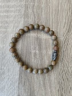 Heren armband Epidoot met RVS Boeddhakraal