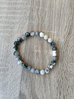Heren armband Boomagaat met Basic kraal