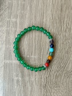 Dames armband Jade met 7 Chakra stenen