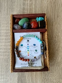 Energie Activerende Chakra&#039;s met Chakra Armband en Vlinder bedel