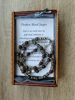 Natuurstenen ketting Draken Bloed Jaspis