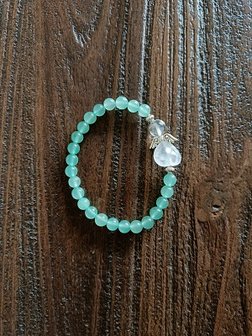 Dames armband Aventurijn met Engelkraal