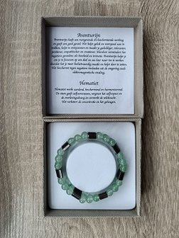 Dames armband Aventurijn &amp; Hematiet