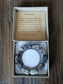 Dames armband Picasso Jaspis met grote natuurstenen