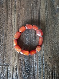 Dames armband Vuur Agaat met grote natuurstenen