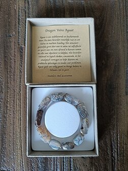 Dames armband Dragon Veins Agaat met grote natuurstenen