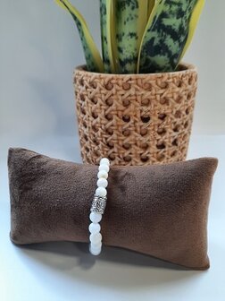 Natuursteen Parelmoer dames armband