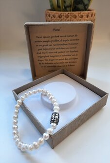 Dames armband van natuursteen Parel