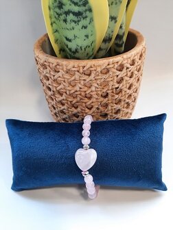 Dames armband natuursteen Rozenkwarts