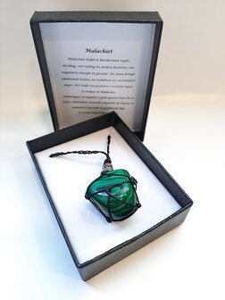 Verstelbare damesketting natuursteen Malachiet