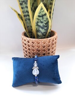 Dames armband Lapis Lazuli met beschermengel