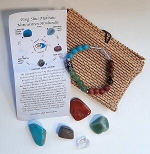 Dames armband Feng Shui Meditatie met natuurstenen