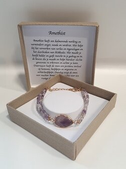 Amethist facet geslepen armband