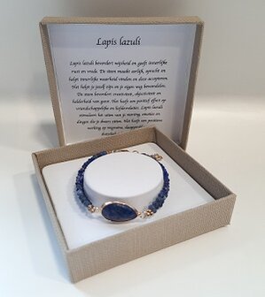 Lapis Lazuli, natuurstenen armband