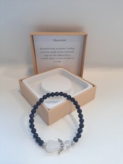 Damesarmband Blauwvloed met engel