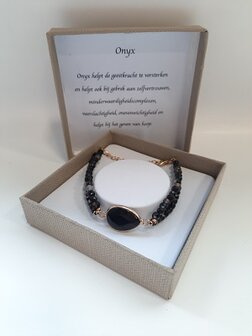 Natuurstenen armband met Onyx