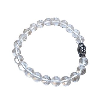Bergkristal armband met Boeddha kraal