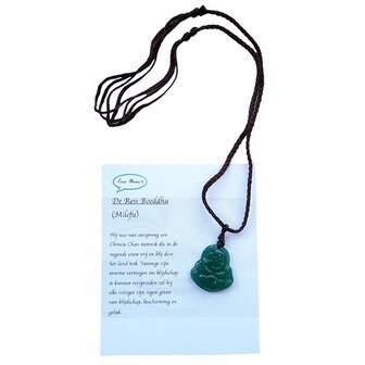 Ketting met reis Boeddha Jade