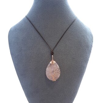 Rozenkwarts Tree of Life ketting