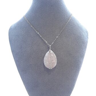 Rozenkwarts Tree of Life ketting