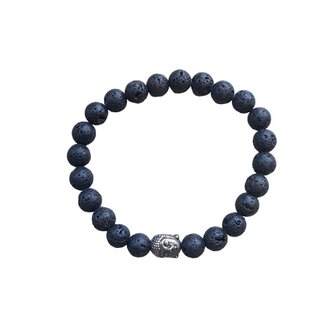 Lava natuurstenen armband voor heren