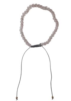 Rozenkwarts hartjes armband van natuursteen