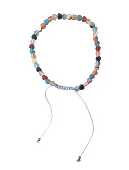 Hartjes armband mix van natuursteen