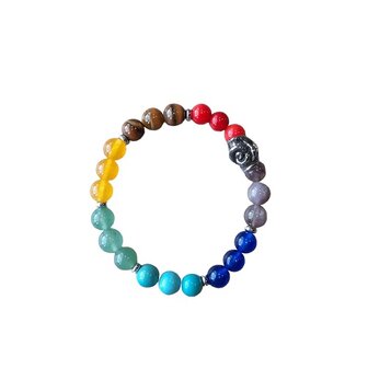Dames armband Chakra kleur met roos