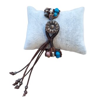 Konings Turquoise met Rhodochrosiet Matrix armband