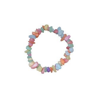 Armband met een mix van pastel split natuurstenen