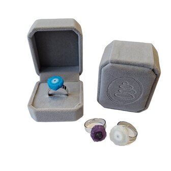 Ring met natuursteen bij Beadsfromnature