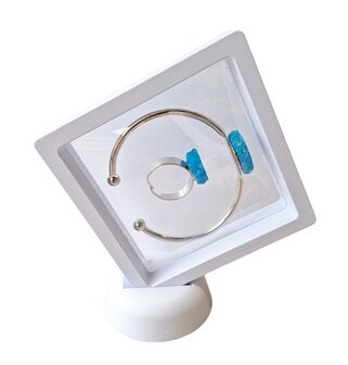 Dames set armband en ring met blauwe Agaat