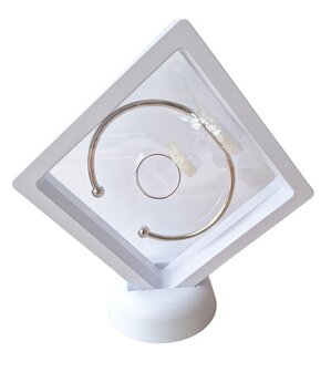 Dames set armband en ring met witte Agaat