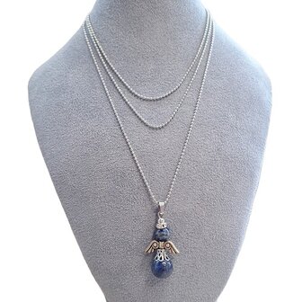 Ketting met Lapis Lazuli geluksengel