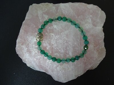 Dames armband Groene Agaat