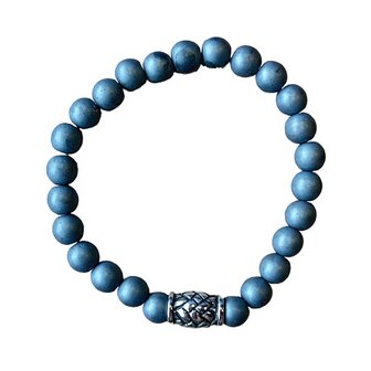 Hematiet mat heren natuurstenen armband