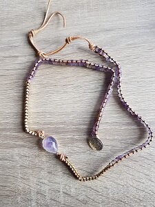 Dames armband met natuursteen Amethist