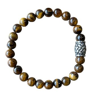 Tijgeroog natuurstenen heren armband
