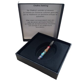 RVS ketting met Chakra natuurstenen