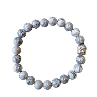Picasso Jaspis natuurstenen heren armband