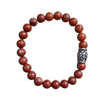 Rode Jaspis heren natuurstenen armband